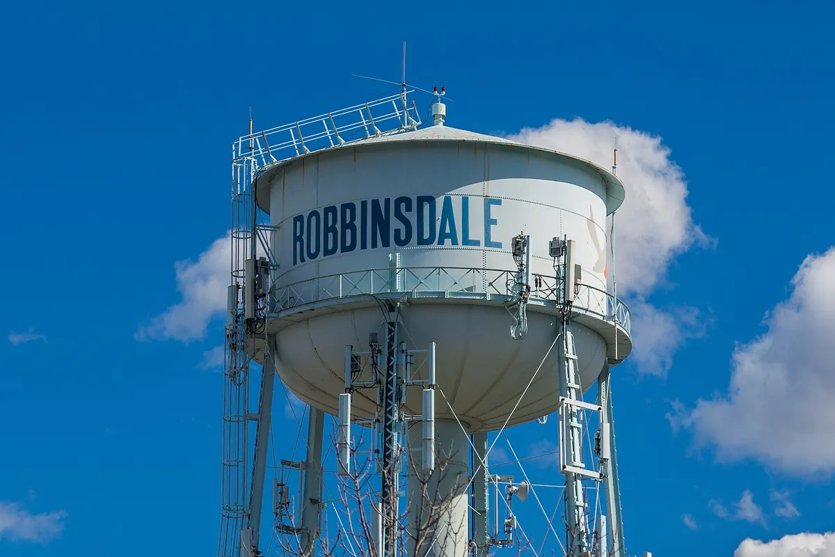 City of Robbinsdale water tower in Robbinsdale, Minnesota