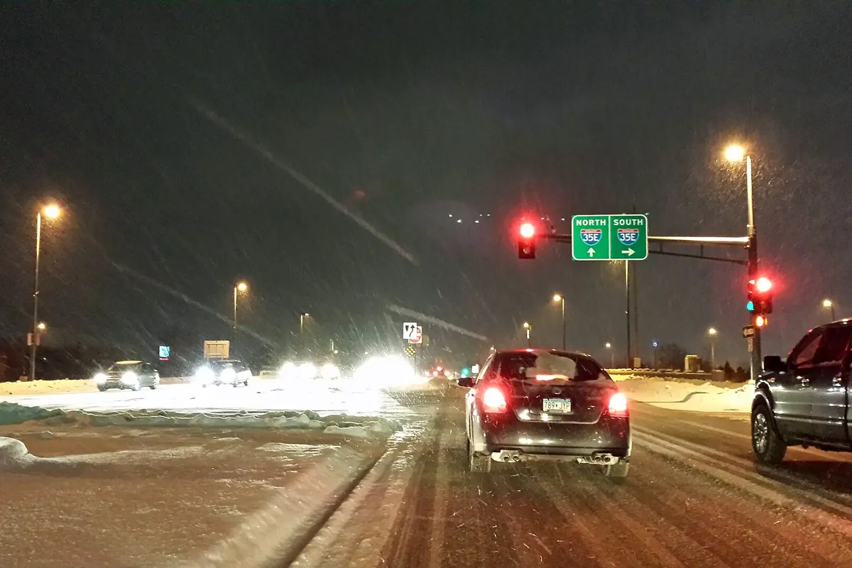 County Road E near Interstate 35E in Vadnais Heights, Minnesota